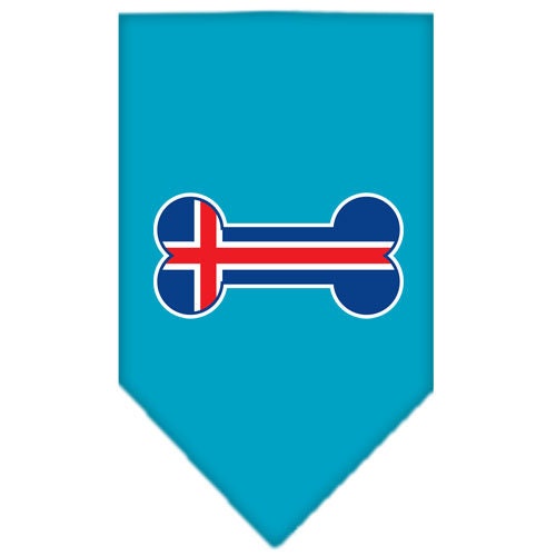 “Bone Shaped Iceland Flag” Cotton Pet Bandana from As You Wish Apparel – Iceland Pride Dog Bandana