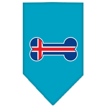 “Bone Shaped Iceland Flag” Cotton Pet Bandana from As You Wish Apparel – Iceland Pride Dog Bandana