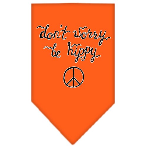 “Don’t Worry, Be Hippy” Cotton Pet Bandana from As You Wish Apparel – Dog Humor Bandana