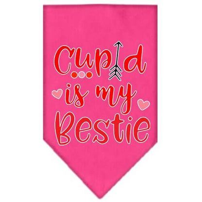 “Cupid Is My Bestie” Cotton Pet Bandana from As You Wish Apparel – Valentine Dog Bandana