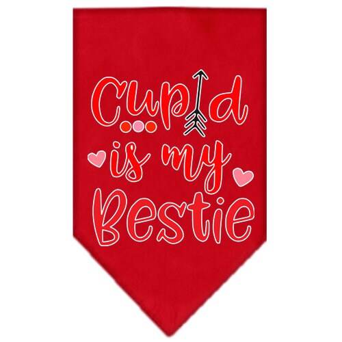 “Cupid Is My Bestie” Cotton Pet Bandana from As You Wish Apparel – Valentine Dog Bandana