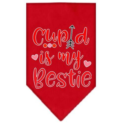 “Cupid Is My Bestie” Cotton Pet Bandana from As You Wish Apparel – Valentine Dog Bandana