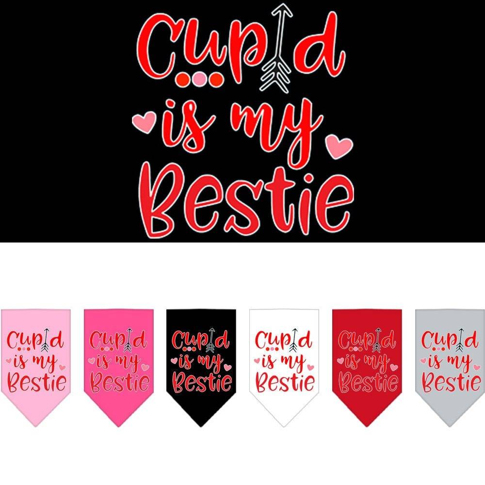 “Cupid Is My Bestie” Cotton Pet Bandana from As You Wish Apparel – Valentine Dog Bandana