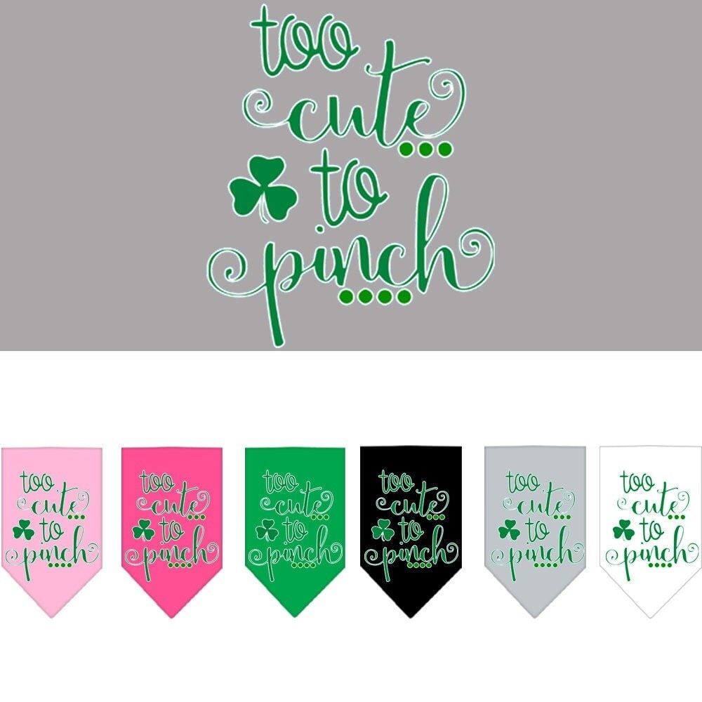 “Too Cute To Pinch” Cotton Pet Bandana from As You Wish Apparel – St. Patrick’s Day Dog Bandana