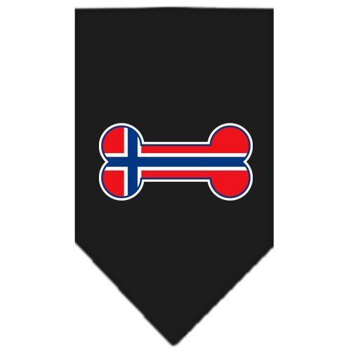 “Bone Shaped Norway Flag” Cotton Pet Bandana from As You Wish Apparel – Norway Pride Dog Bandana