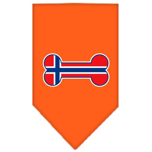 “Bone Shaped Norway Flag” Cotton Pet Bandana from As You Wish Apparel – Norway Pride Dog Bandana