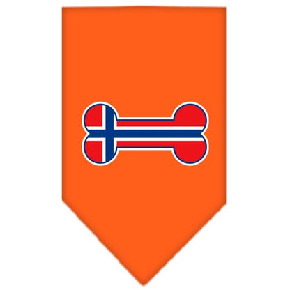 “Bone Shaped Norway Flag” Cotton Pet Bandana from As You Wish Apparel – Norway Pride Dog Bandana