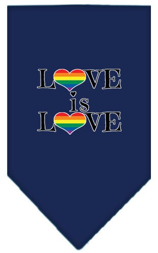 “Love Is Love” Cotton Pet Bandana from As You Wish Apparel – Pride Dog Bandana