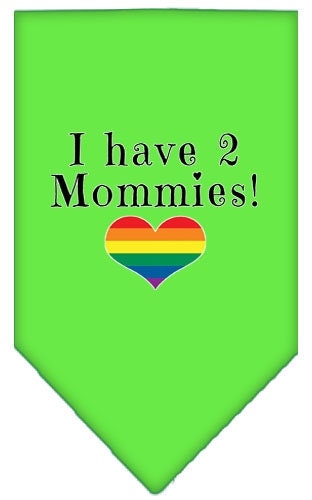 “I Have 2 Mommies” Cotton Pet Bandana from As You Wish Apparel – Pride Dog Bandana