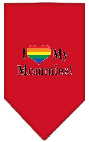 “I Heart My Mommies” Cotton Pet Bandana from As You Wish Apparel – Pride Dog Bandana