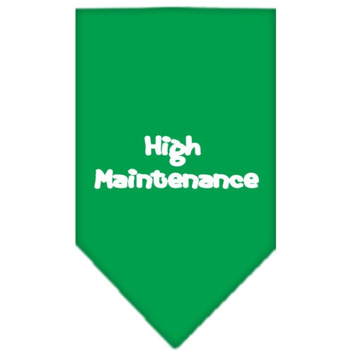 “High Maintenance” Cotton Pet Bandana from As You Wish Apparel – Dog Humor Bandana