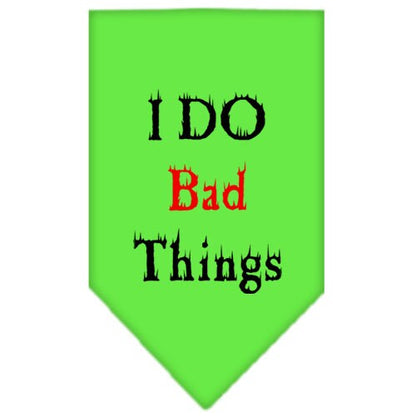“I Do Bad Things” Cotton Pet Bandana from As You Wish Apparel – Dog Humor Bandana
