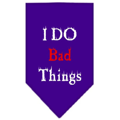“I Do Bad Things” Cotton Pet Bandana from As You Wish Apparel – Dog Humor Bandana