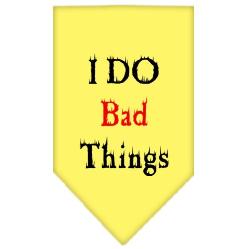 “I Do Bad Things” Cotton Pet Bandana from As You Wish Apparel – Dog Humor Bandana