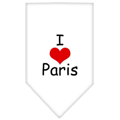 “I Love Paris” Cotton Pet Bandana from As You Wish Apparel – Dog Fashion Bandana