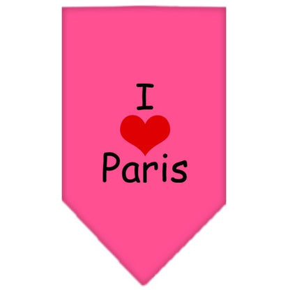 “I Love Paris” Cotton Pet Bandana from As You Wish Apparel – Dog Fashion Bandana