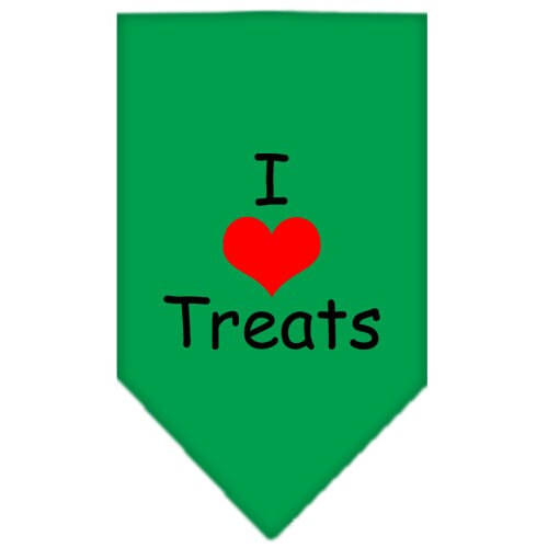 “I Love Treats” Cotton Pet Bandana from As You Wish Apparel – Dog Humor Bandana