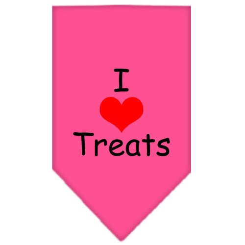 “I Love Treats” Cotton Pet Bandana from As You Wish Apparel – Dog Humor Bandana