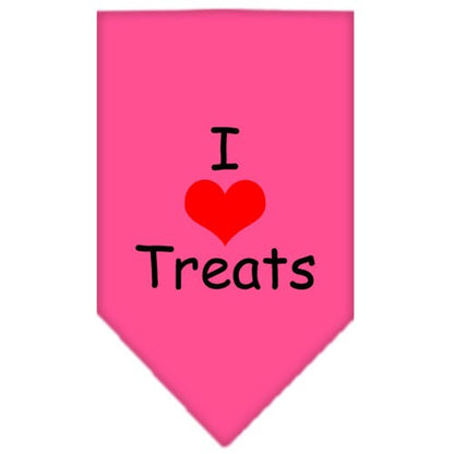 “I Love Treats” Cotton Pet Bandana from As You Wish Apparel – Dog Humor Bandana
