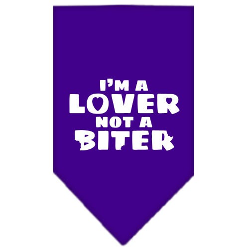 “I’m a Lover, Not A Biter” Cotton Pet Bandana from As You Wish Apparel – Dog Humor Bandana