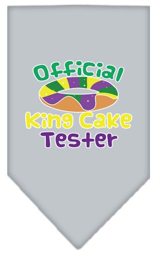 “King Cake Tester” Cotton Pet Bandana from As You Wish Apparel – Mardi Gras Dog Bandana