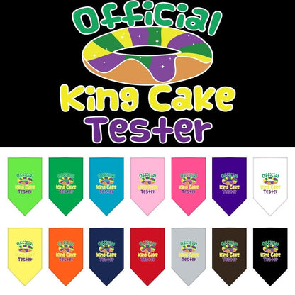 “King Cake Tester” Cotton Pet Bandana from As You Wish Apparel – Mardi Gras Dog Bandana