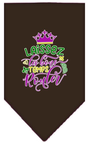 “Laissez Les Bons Temps Rouler” Cotton Pet Bandana from As You Wish Apparel – Mardi Gras Dog Bandana