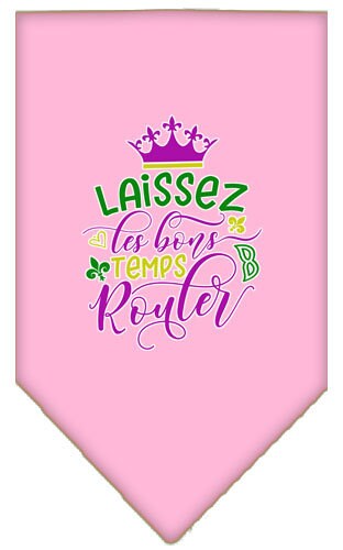 “Laissez Les Bons Temps Rouler” Cotton Pet Bandana from As You Wish Apparel – Mardi Gras Dog Bandana