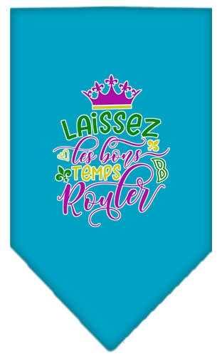 “Laissez Les Bons Temps Rouler” Cotton Pet Bandana from As You Wish Apparel – Mardi Gras Dog Bandana
