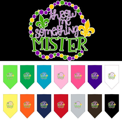 “Throw Me Something Mister” Cotton Pet Bandana from As You Wish Apparel – Mardi Gras Dog Bandana