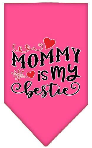 “Mommy Is My Bestie” Cotton Pet Bandana from As You Wish Apparel – Dog Love Bandana