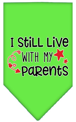 “I Still Live With My Parents” Cotton Pet Bandana from As You Wish Apparel – Dog Humor Bandana