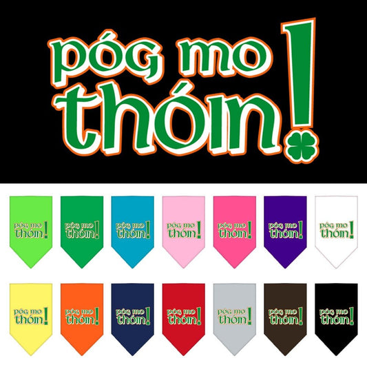 “Pog Mo Thoin” Cotton Pet Bandana from As You Wish Apparel – Dog Humor Bandana