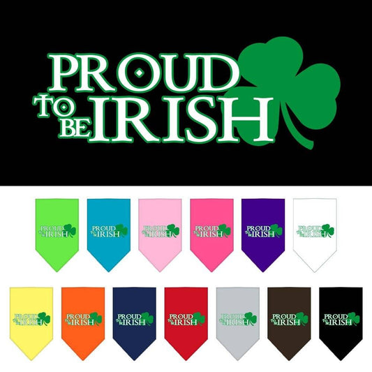 “Proud To Be Irish” Cotton Pet Bandana from As You Wish Apparel – Irish Pride Dog Bandana