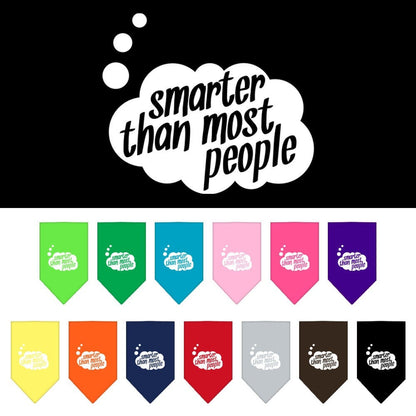 “Smarter Than Most People” Cotton Pet Bandana from As You Wish Apparel – Dog Humor Bandana
