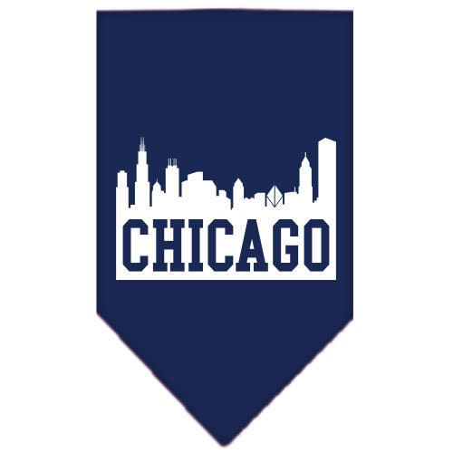 “Chicago Skyline” Cotton Pet Bandana from As You Wish Apparel – City Pride Dog Bandana