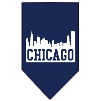 “Chicago Skyline” Cotton Pet Bandana from As You Wish Apparel – City Pride Dog Bandana