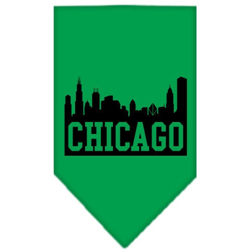 “Chicago Skyline” Cotton Pet Bandana from As You Wish Apparel – City Pride Dog Bandana