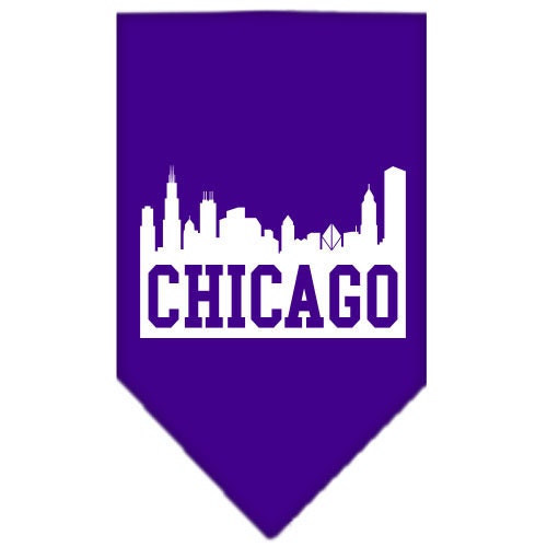 “Chicago Skyline” Cotton Pet Bandana from As You Wish Apparel – City Pride Dog Bandana