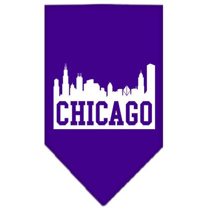 “Chicago Skyline” Cotton Pet Bandana from As You Wish Apparel – City Pride Dog Bandana