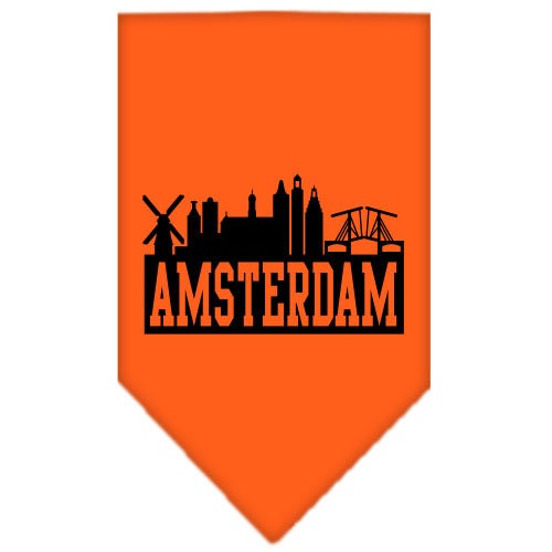 “Amsterdam Skyline” Cotton Pet Bandana from As You Wish Apparel – Dog Fashion Bandana