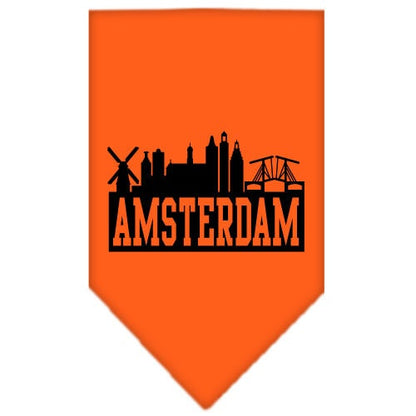 “Amsterdam Skyline” Cotton Pet Bandana from As You Wish Apparel – Dog Fashion Bandana
