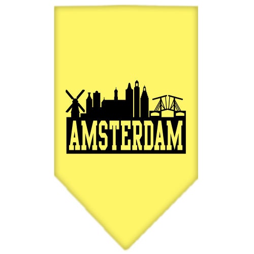 “Amsterdam Skyline” Cotton Pet Bandana from As You Wish Apparel – Dog Fashion Bandana