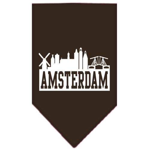 “Amsterdam Skyline” Cotton Pet Bandana from As You Wish Apparel – Dog Fashion Bandana