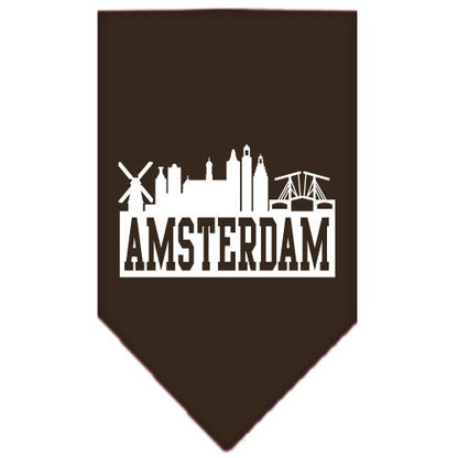 “Amsterdam Skyline” Cotton Pet Bandana from As You Wish Apparel – Dog Fashion Bandana