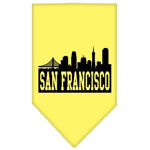 “San Francisco Skyline” Cotton Pet Bandana from As You Wish Apparel – City Pride Dog Bandana