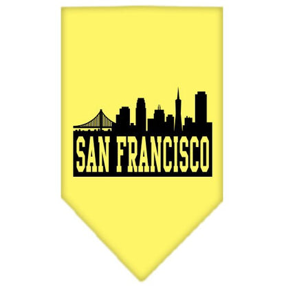“San Francisco Skyline” Cotton Pet Bandana from As You Wish Apparel – City Pride Dog Bandana
