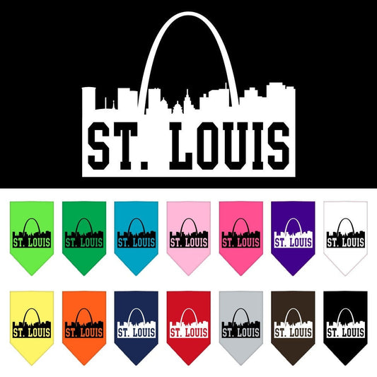 “St. Louis Skyline” Cotton Pet Bandana from As You Wish Apparel – City Pride Dog Bandana