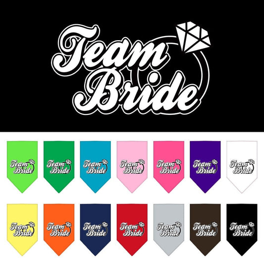 “Team Bride” Cotton Pet Bandana from As You Wish Apparel – Wedding & Party Dog Bandana