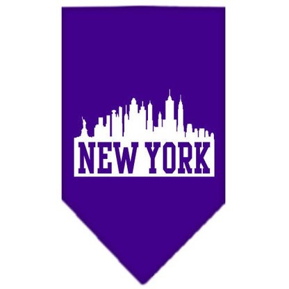 “New York Skyline” Cotton Pet Bandana from As You Wish Apparel – City Pride Dog Bandana